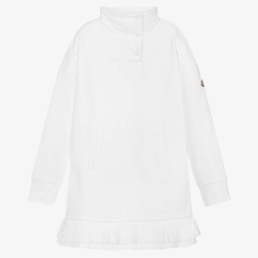 Moncler Enfant-Элегантное кремовое платье из джерси для девочек | Childrensalon Outlet