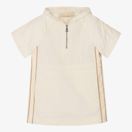 Moncler Enfant-فستان رياضي عاجي بغطاء رأس للبنات | Childrensalon Outlet