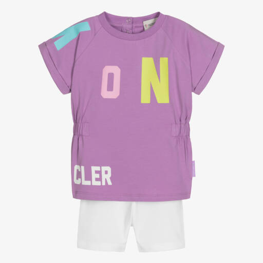 Moncler Enfant-Лавандовый хлопковый комплект для девочек | Childrensalon Outlet