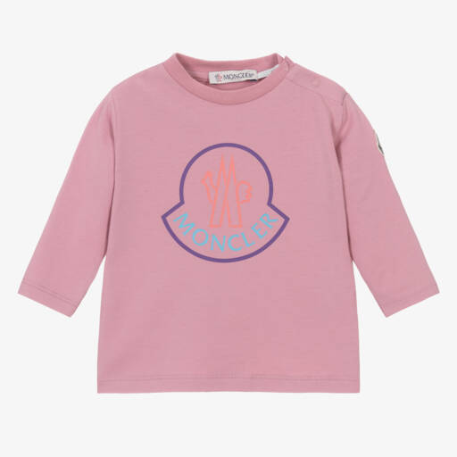 Moncler Enfant-بلوزة قطنية بنفسجية للبنات | Childrensalon Outlet