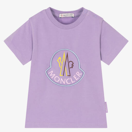 Moncler Enfant-Girls Lilac Short Sleeve Tee | Childrensalon Outlet