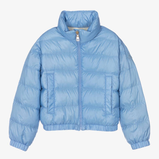 Moncler Enfant-Куртка стеганая небесно-голубая для девочек | Childrensalon Outlet