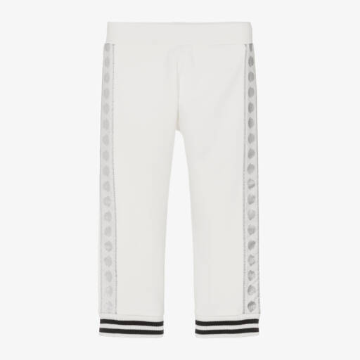 Moncler Enfant-بنطلون رياضي قطني ناعم عاجي للبنات | Childrensalon Outlet