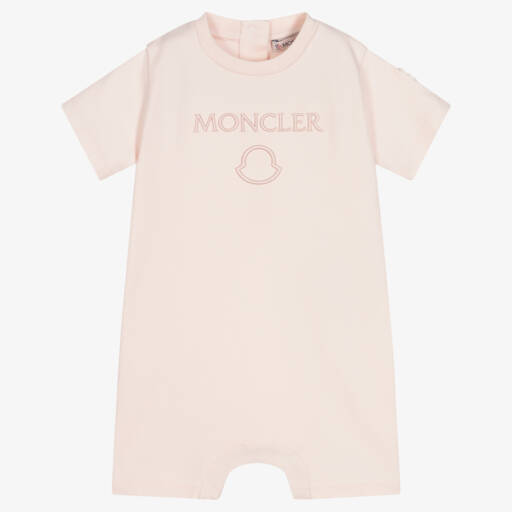 Moncler Enfant-شورت قطني ناعم وردي للبنات | Childrensalon Outlet