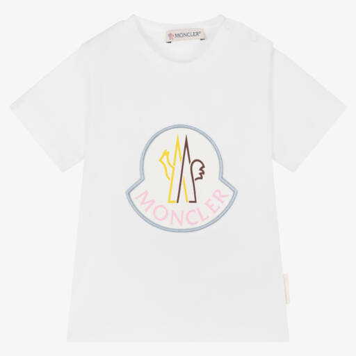 Moncler Enfant-Girls Soft White Jersey Tee | Childrensalon Outlet