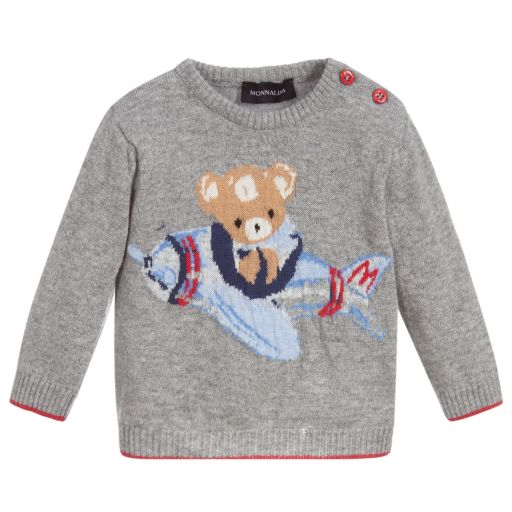 Monnalisa-Baby Boys Knitted Sweater | Childrensalon Outlet