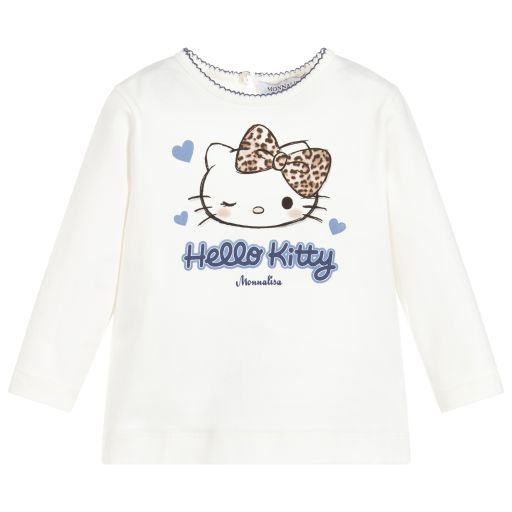 Monnalisa-Baby Girls Ivory Cotton Top | Childrensalon Outlet