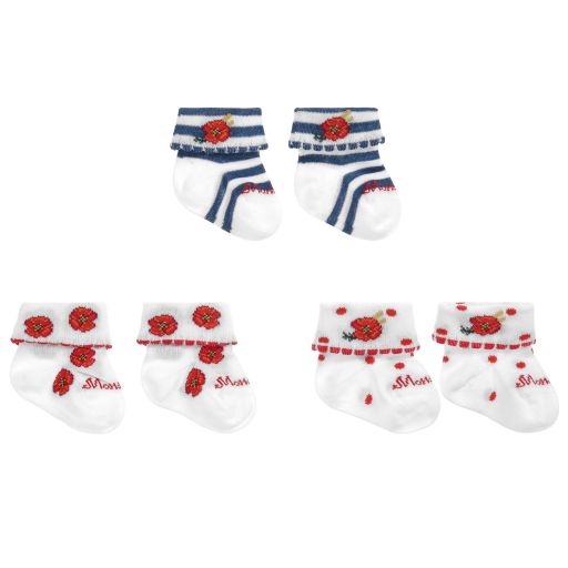 Monnalisa-Baby Girls Socks (3 Pack) | Childrensalon Outlet