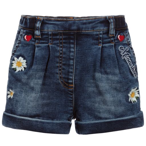 Monnalisa-Blue Jersey Baby Shorts | Childrensalon Outlet
