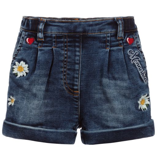 Monnalisa-Blaue Babyshorts aus Jersey | Childrensalon Outlet