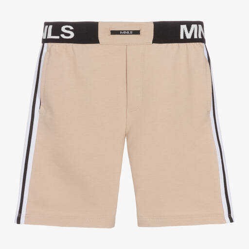 Monnalisa-Beige Baumwollshorts für Jungen | Childrensalon Outlet