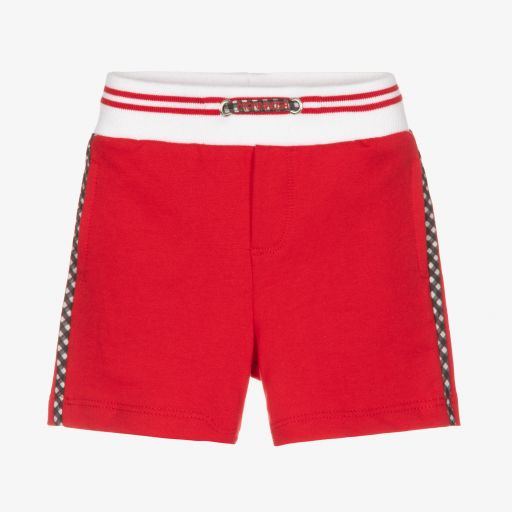 Monnalisa-Boys Red Cotton Shorts | Childrensalon Outlet
