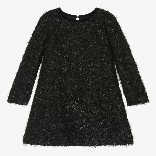 Monnalisa Chic-فستان لوريكس لون أسود | Childrensalon Outlet