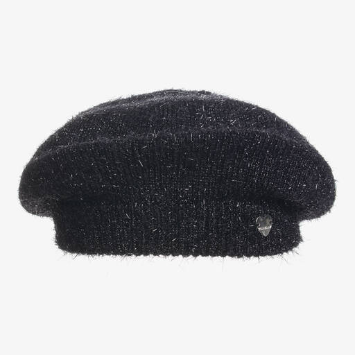 Monnalisa Chic-Béret noir en maille Fille | Childrensalon Outlet