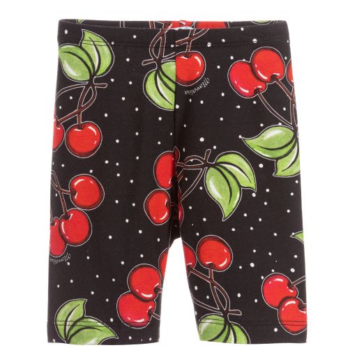 Monnalisa-Girls Black & Red Leggings | Childrensalon Outlet