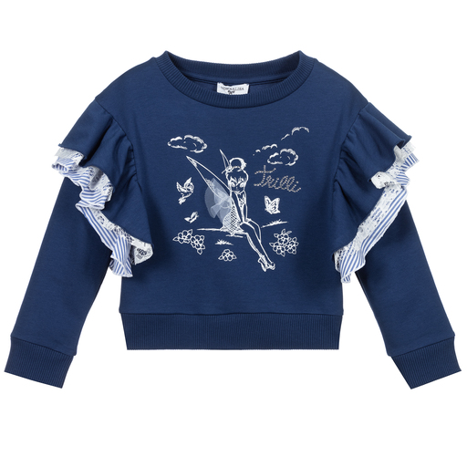 Monnalisa-Синяя толстовка Disney для девочек | Childrensalon Outlet