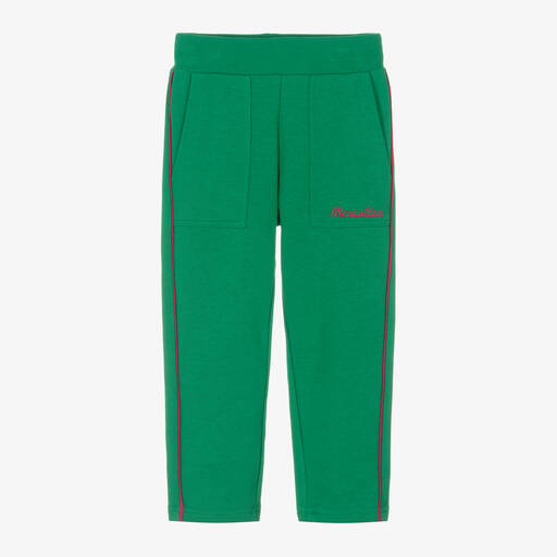 Monnalisa-Girls Green Straight Leg Cotton Joggers | Childrensalon Outlet