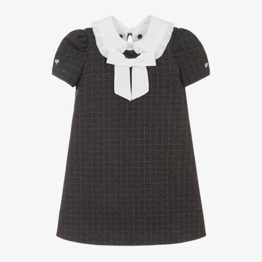Monnalisa-Girls Grey Jersey Shift Dress | Childrensalon Outlet
