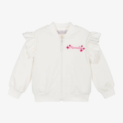 Monnalisa-Girls Ivory Disney Zip-Up Jacket | Childrensalon Outlet