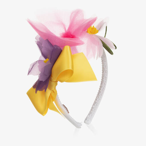 Monnalisa-Кремовый ободок с цветами  | Childrensalon Outlet