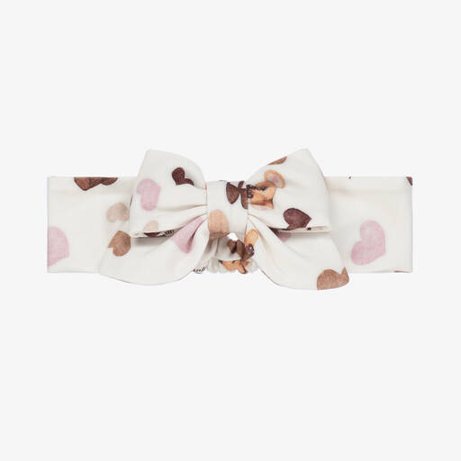 Monnalisa-Girls Ivory Teddy Bear Headband | Childrensalon Outlet