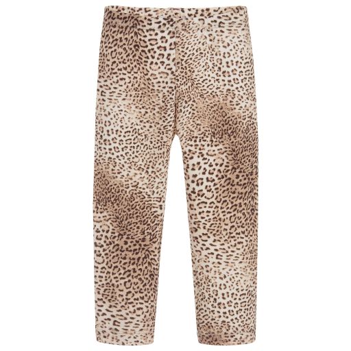 Monnalisa-Girls Leopard Print Leggings | Childrensalon Outlet