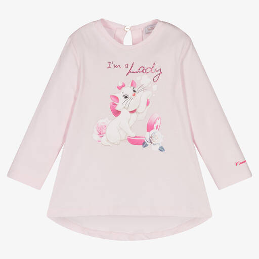 Monnalisa-Girls Pink Cotton Disney Top | Childrensalon Outlet