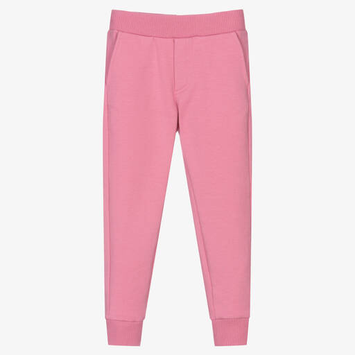 Monnalisa-Girls Pink Cotton Joggers | Childrensalon Outlet