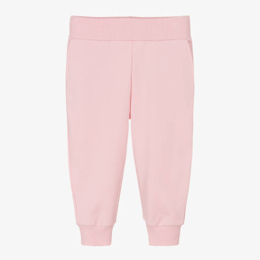 Monnalisa-Girls Pink Cotton Joggers | Childrensalon Outlet