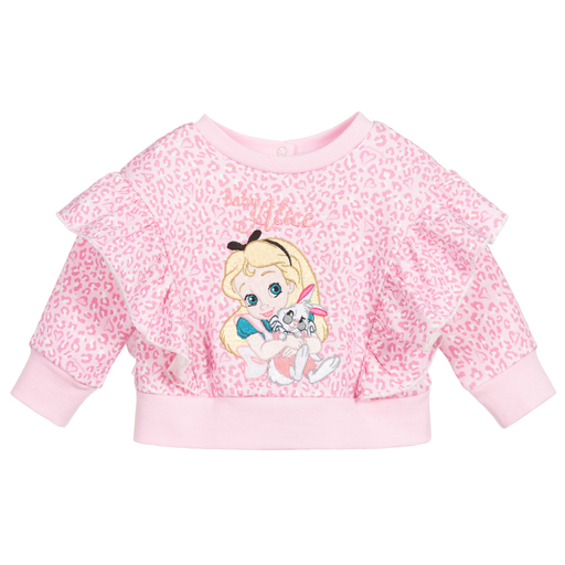 Monnalisa-Girls Pink Disney Sweatshirt | Childrensalon Outlet