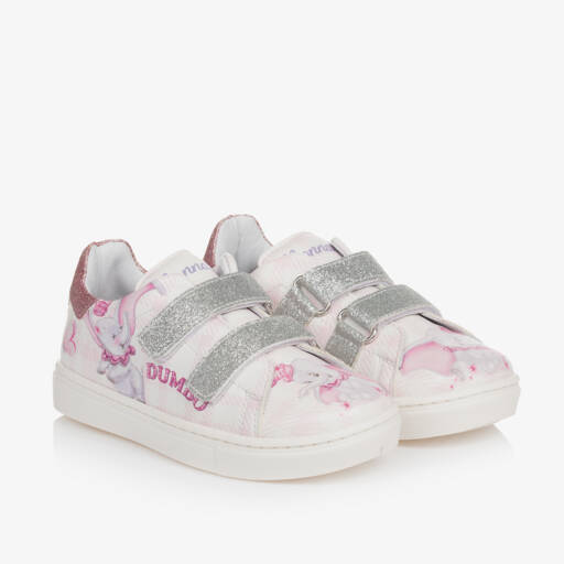 Monnalisa-Girls Pink Dumbo Velcro Shoes | Childrensalon Outlet