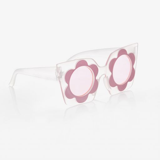 Monnalisa-Rosa Blumen-Sonnenbrille (M) | Childrensalon Outlet