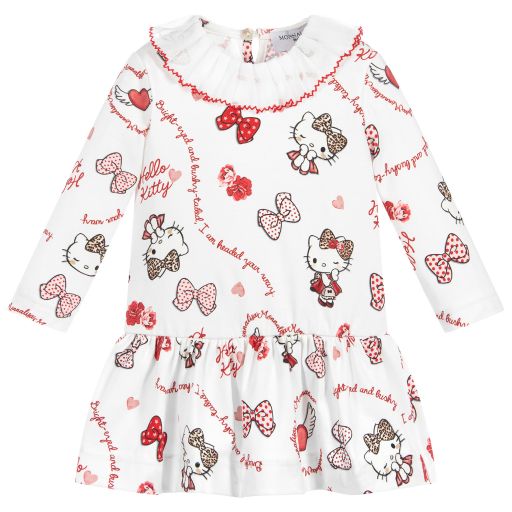 Monnalisa-Girls Pink Hello Kitty Dress | Childrensalon Outlet