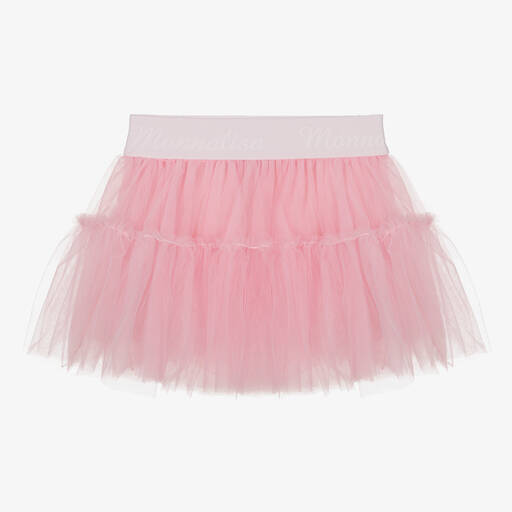 Monnalisa-Girls Pink Tulle Tutu Skirt | Childrensalon Outlet