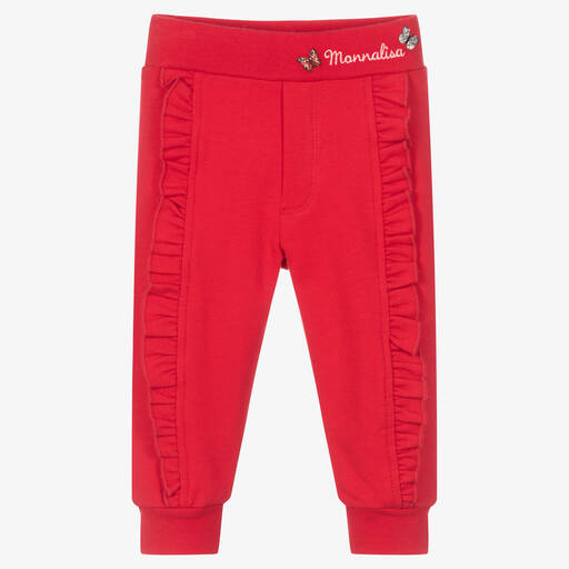 Monnalisa-Bas de jogging rouge volants fille | Childrensalon Outlet