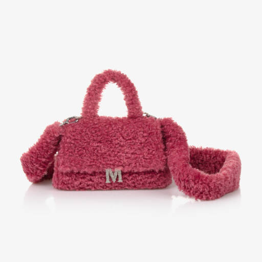 Monnalisa-Girls Rose Fleece Handbag | Childrensalon Outlet