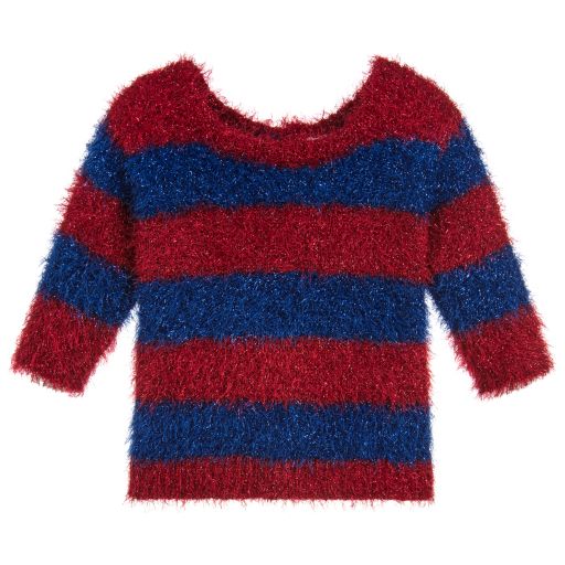 Monnalisa-Girls Sparkly Knitted Sweater | Childrensalon Outlet