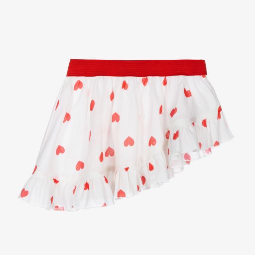 Monnalisa-Girls White Cotton Skirt | Childrensalon Outlet