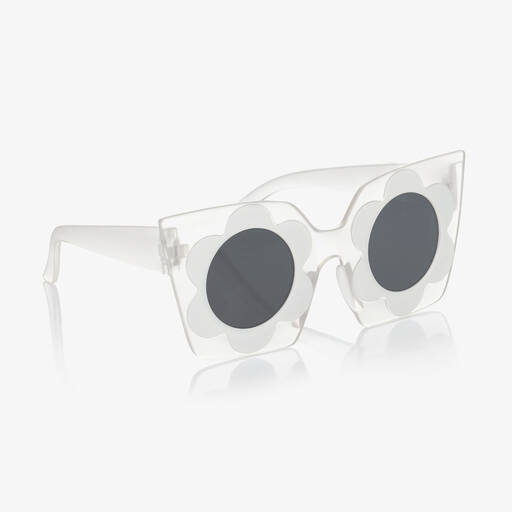 Monnalisa-Solaires fleurs blanches (UV400) | Childrensalon Outlet