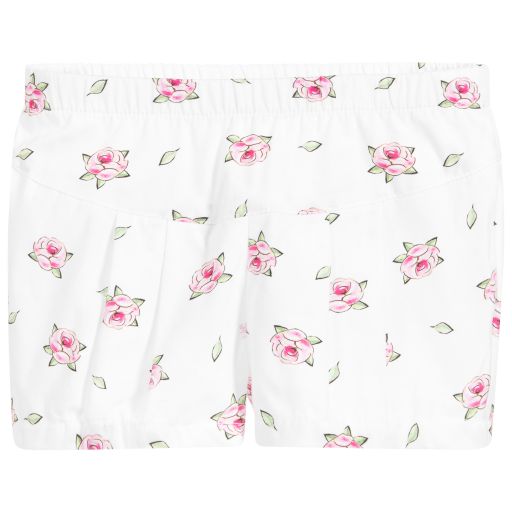 Monnalisa Бебе-Girls White & Pink Shorts | Childrensalon Outlet