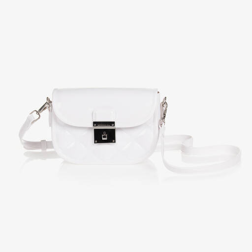 Monnalisa-حقيبة جيلي لون أبيض للبنات (19 سم) | Childrensalon Outlet