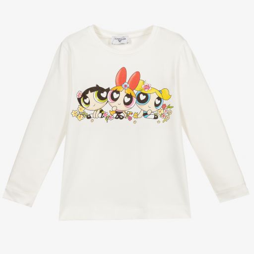 Monnalisa-Ivory Powerpuff Girls™ Top | Childrensalon Outlet