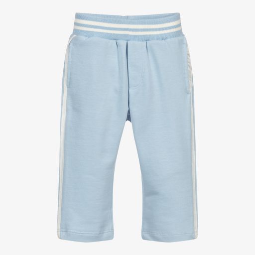 Monnalisa-Hellblaue Baumwoll-Jogginghose | Childrensalon Outlet