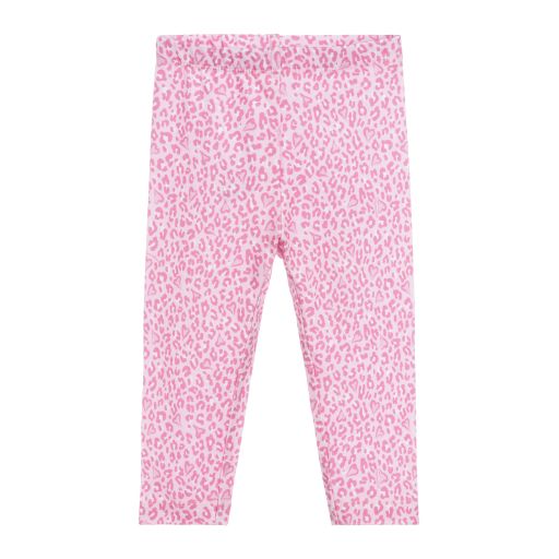 Monnalisa-Розовые легинсы с анималистичным принтом | Childrensalon Outlet