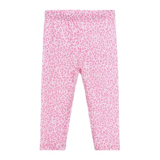 Monnalisa-Rosafarbene Leggings mit Tiermuster | Childrensalon Outlet