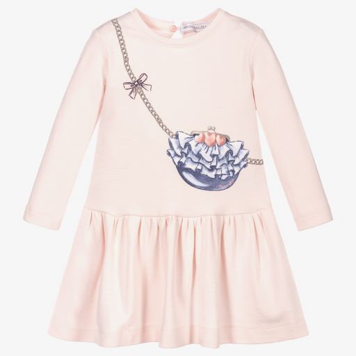 Monnalisa-Pink Bag Dress  | Childrensalon Outlet
