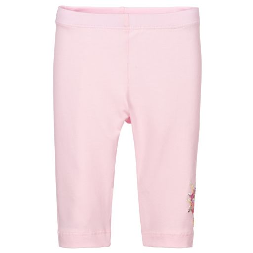 Monnalisa Bebé-Pink Cotton Disney Leggings | Childrensalon Outlet