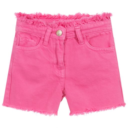 Monnalisa-Pink Denim Bugs Bunny Shorts | Childrensalon Outlet