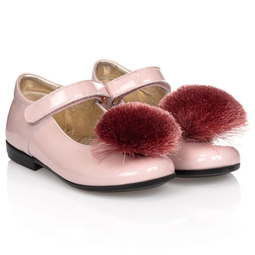 Monnalisa-Розовые туфли из лакированной кожи | Childrensalon Outlet