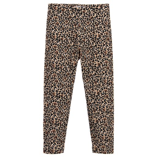 Monnalisa-Teen Beige Leopard Leggings | Childrensalon Outlet